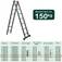 Escada de alum�nio extens�vel 3,24 x 5,42 m 2 x 11 degraus 3 em 1