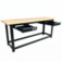 Bancada desmont�vel aberta de 2.000 x 600 mm com tampo de pinus