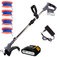 Aparador de grama a bateria 21V com 4 carreteis de nylon 30251 - RZ-AGB21  110V/220V