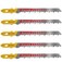 L�mina serra tico tico 75 mm 6 dentes bimetal para madeira 5 pe�as - BU36T