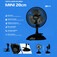 Ventilador de mesa mini 20 cm 2 velocidades - Black  110V