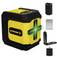 N�vel a laser verde a bateria 2 linhas alcance de 15 m com suporte - BOM-6215