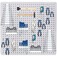 Painel para ferramentas perfurado met�lico 575 x 725 mm - PM-B